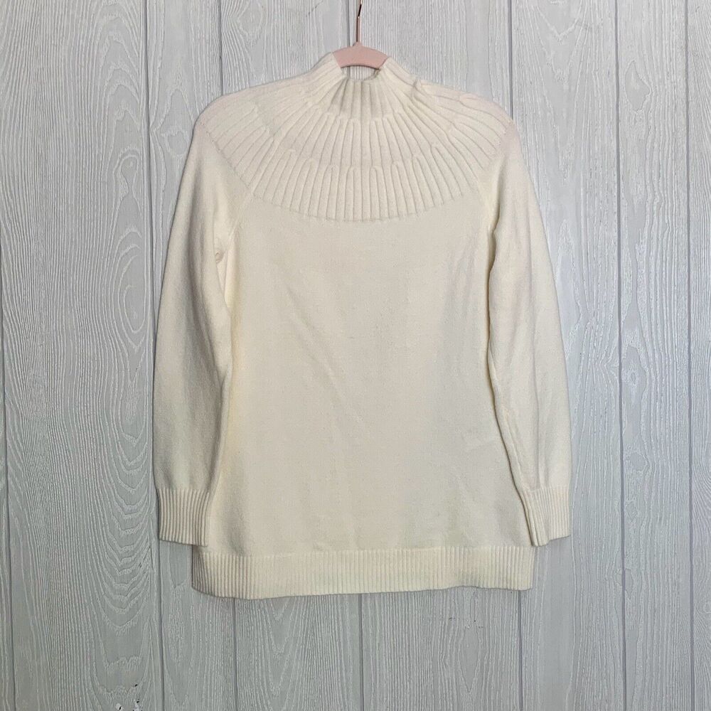 Anthropologie Ivory Mock New Sweater Medium NWT
